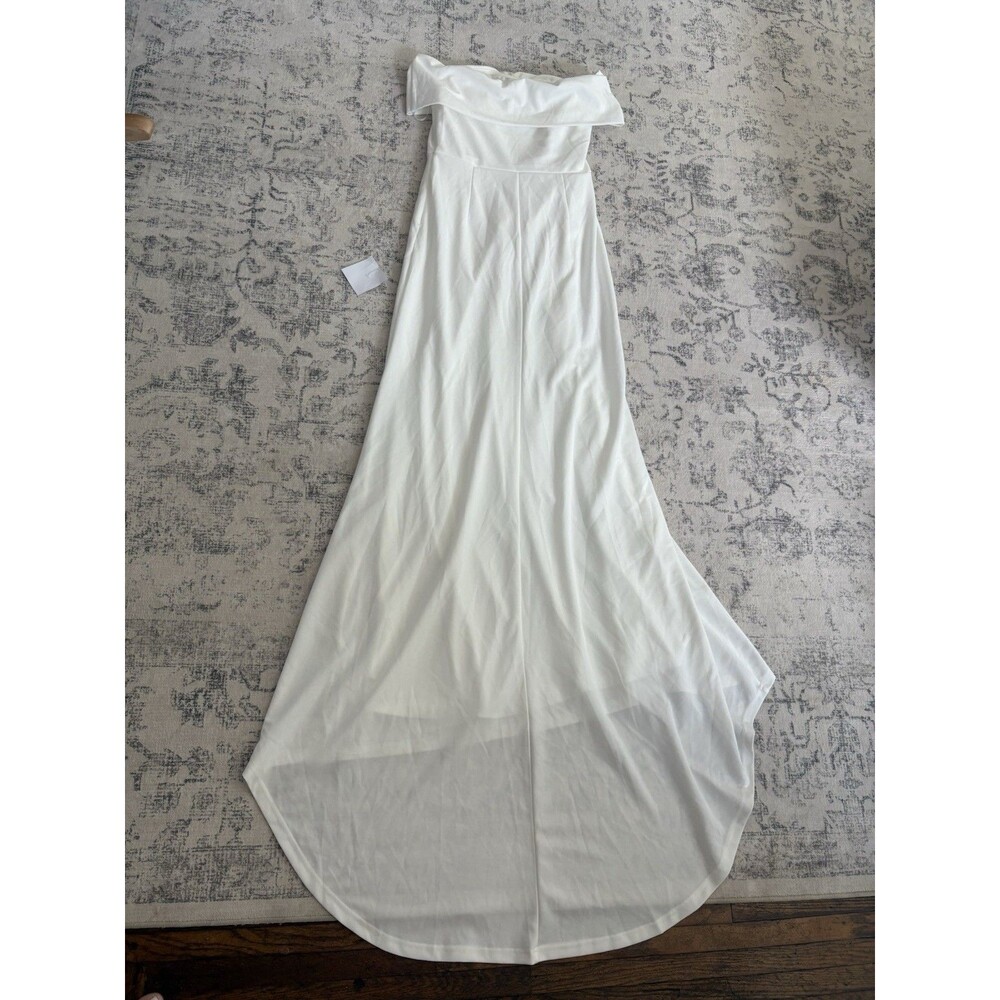 Lulus Exceptional Romance White Off-the-Shoulder Mermaid Maxi Dress Size XL NWT - Picture 4 of 10